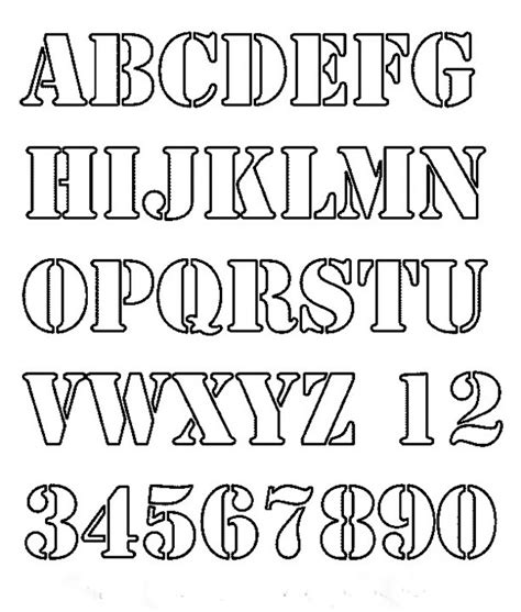 Free Printable Stencil Letters .